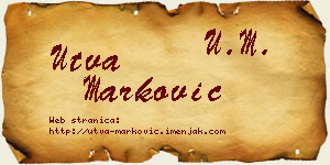 Utva Marković vizit kartica